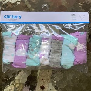 SOLD✨NWT Carter’s Toddler Girl 7-pack Undies TAG FREE